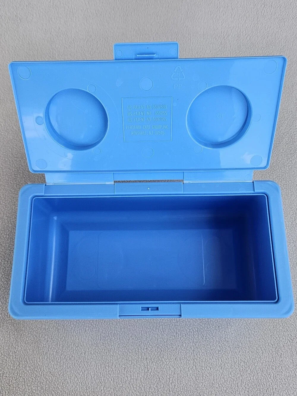 CHUBS Stackable Empty Plastic Baby Wipe Container Storage Vintage Light Blue